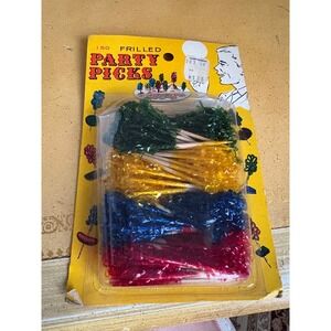 Vintage Japan Frilled Party Picks – 150‎ Ct in Original Packaging